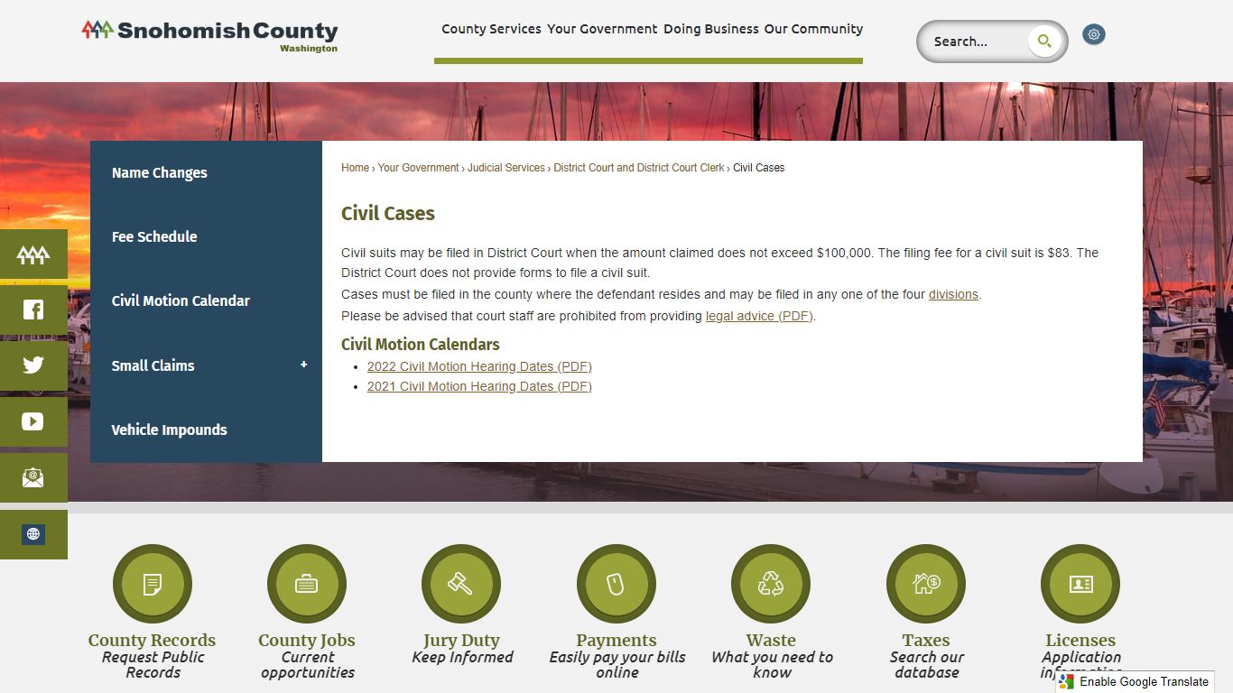 Civil Cases | Snohomish County, WA - Official Website